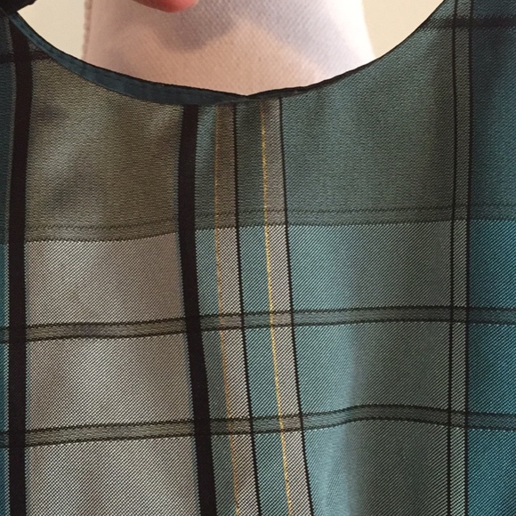 Pippa & Julie turquoise plaid holiday dress. 12M - Picture 4 of 5